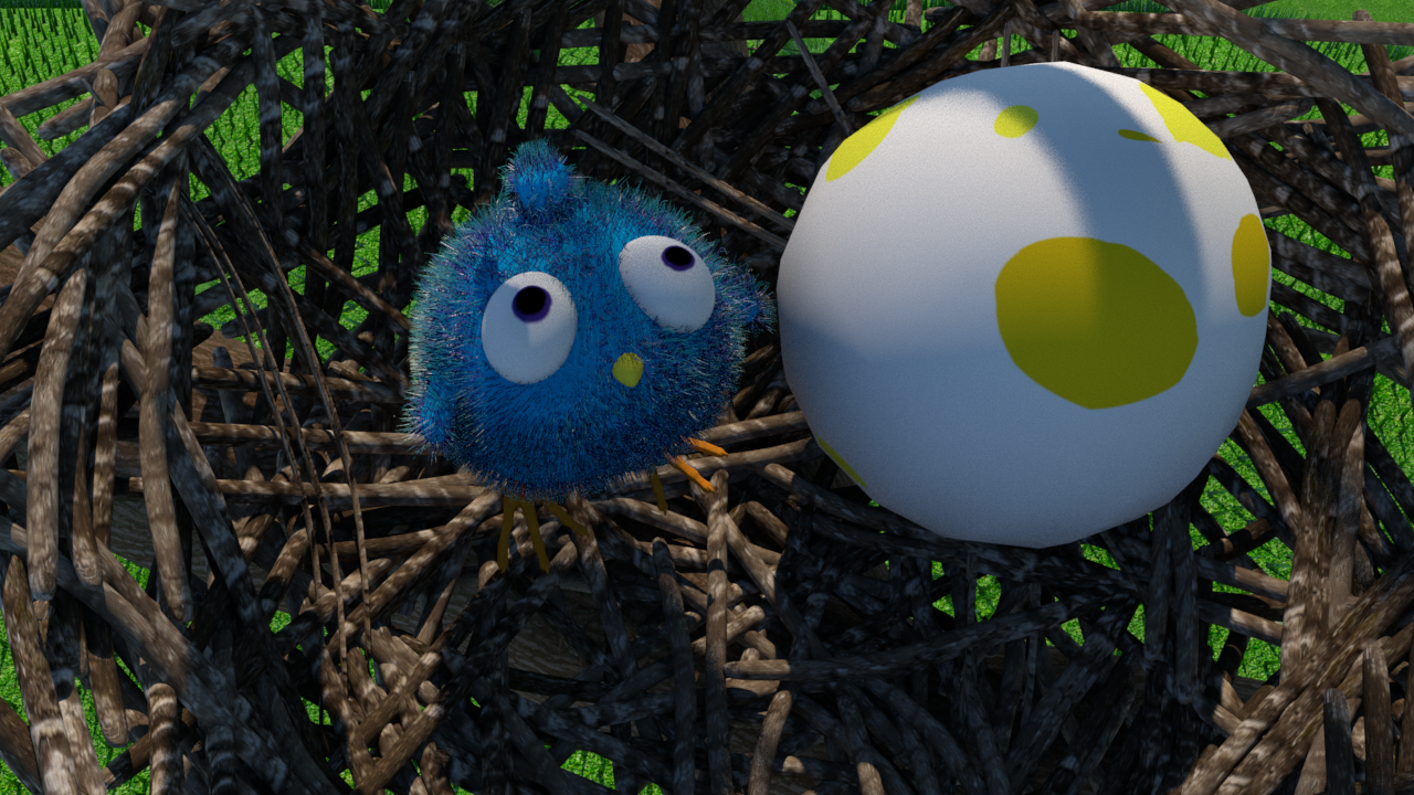 Shows entirety of scene as how we had assembled like a puzzle